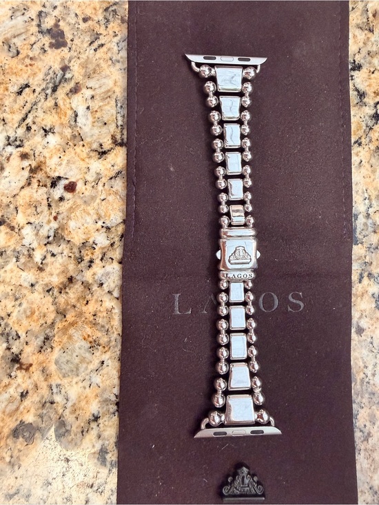 LAGOS Accessories - LAGOS Silver-Tone Tile and Bead Apple Watch Band